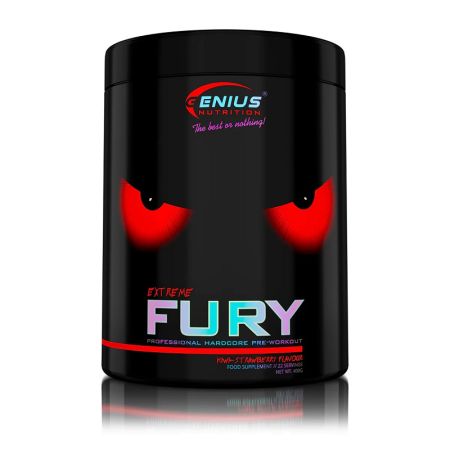 Preworkout Fury extreme Kiwi-Capsuni, 400 g, Genius Nutrition