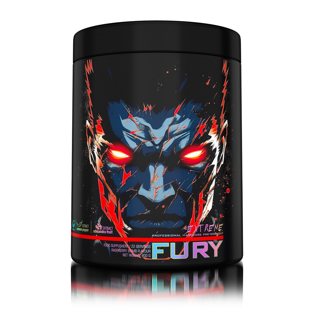Preworkout Fury extreme Raspberry Bomb, 400 g, Genius Nutrition