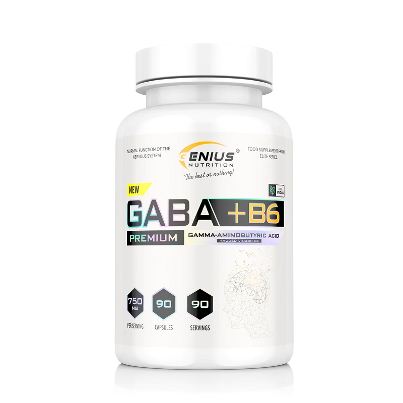 GABA + B6, 90 capsule, Genius Nutrition
