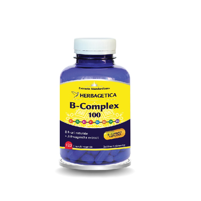 B-Complex 100, 120 cpasule, Herbagetica