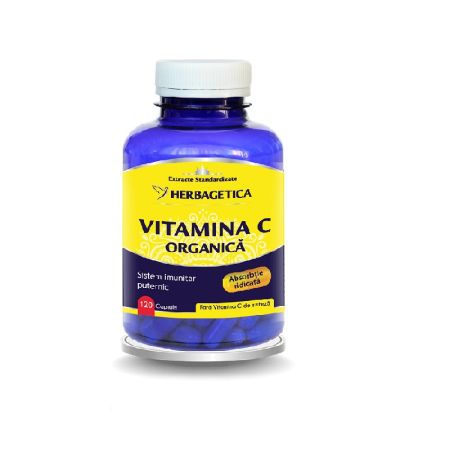 Vitamina C Organica, 120 capsule - Herbagetica