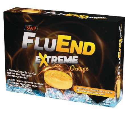 FluEnd Extreme cu aroma de portocale, 16 comprimate - Sun Wave Pharma