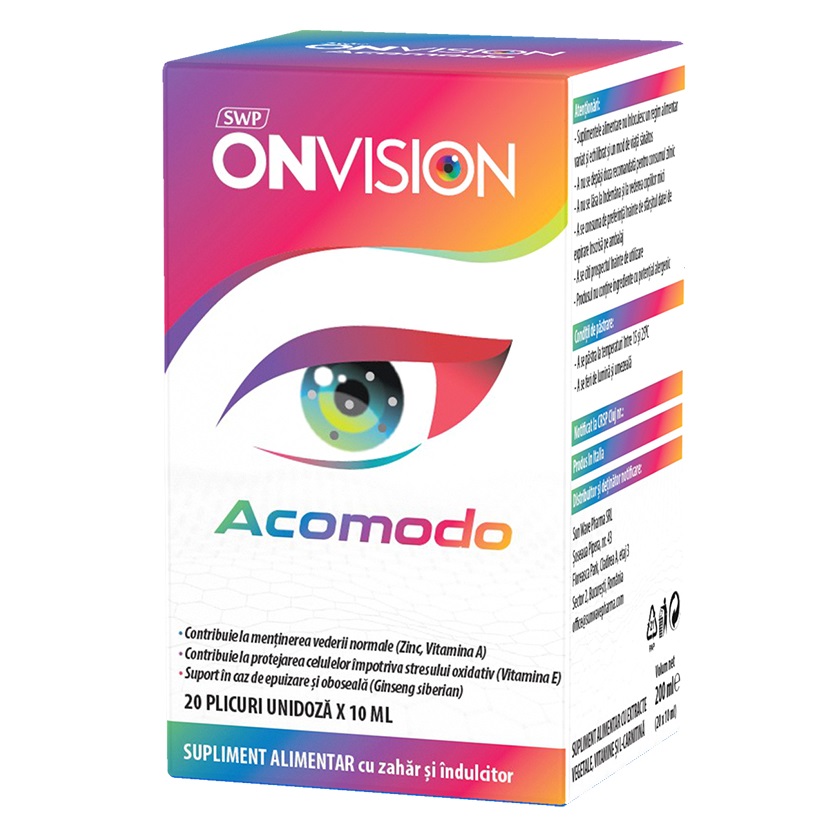Onvision Acomodo, 20 plicuri, Sun Wave Pharma