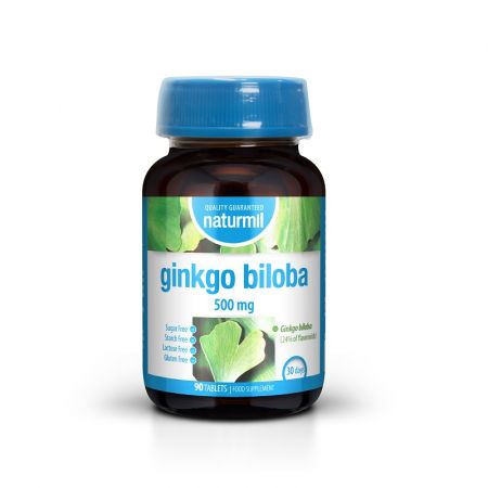 Ginkgo Biloba, 500 mg, 90 tablete - Naturmil