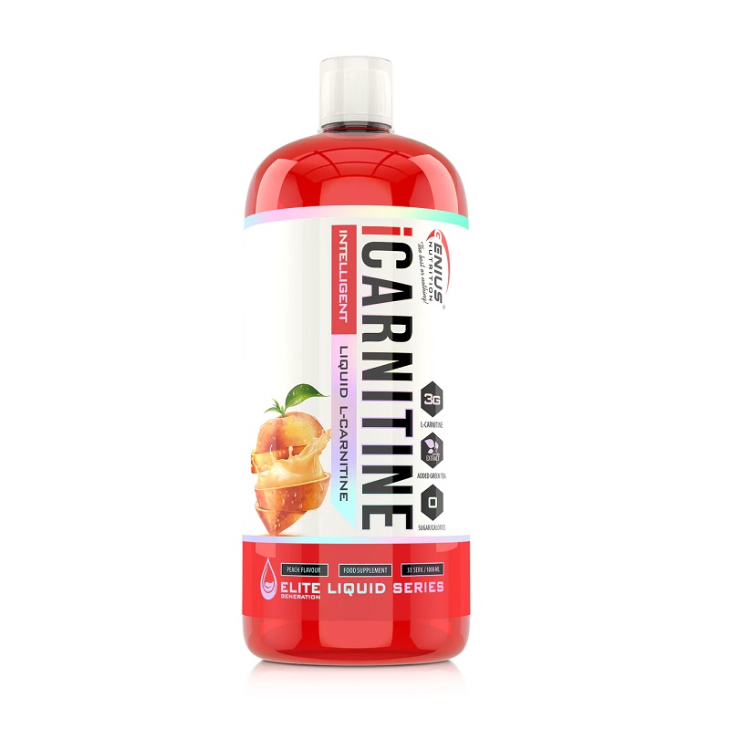 Carnitina lichida cu aroma de piersici iCarnitine Liquid, 1000 ml, Genius Nutrition