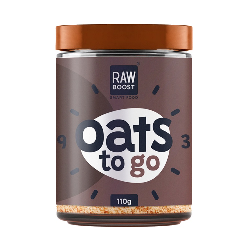Mix de ovaz instant Dark Chocolate Oats to Go, 110 g, Rawboost