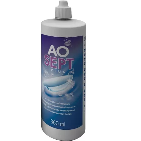 Solutie de intretinere pentru toate tipurile de lentile AOSept Plus, 360 ml, Alcon