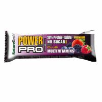 Baton POWER PRO PLUS 30% proteina, FARA ZAHAR, multivitamine, aroma de fructe de padure, 80g, Nature Tech