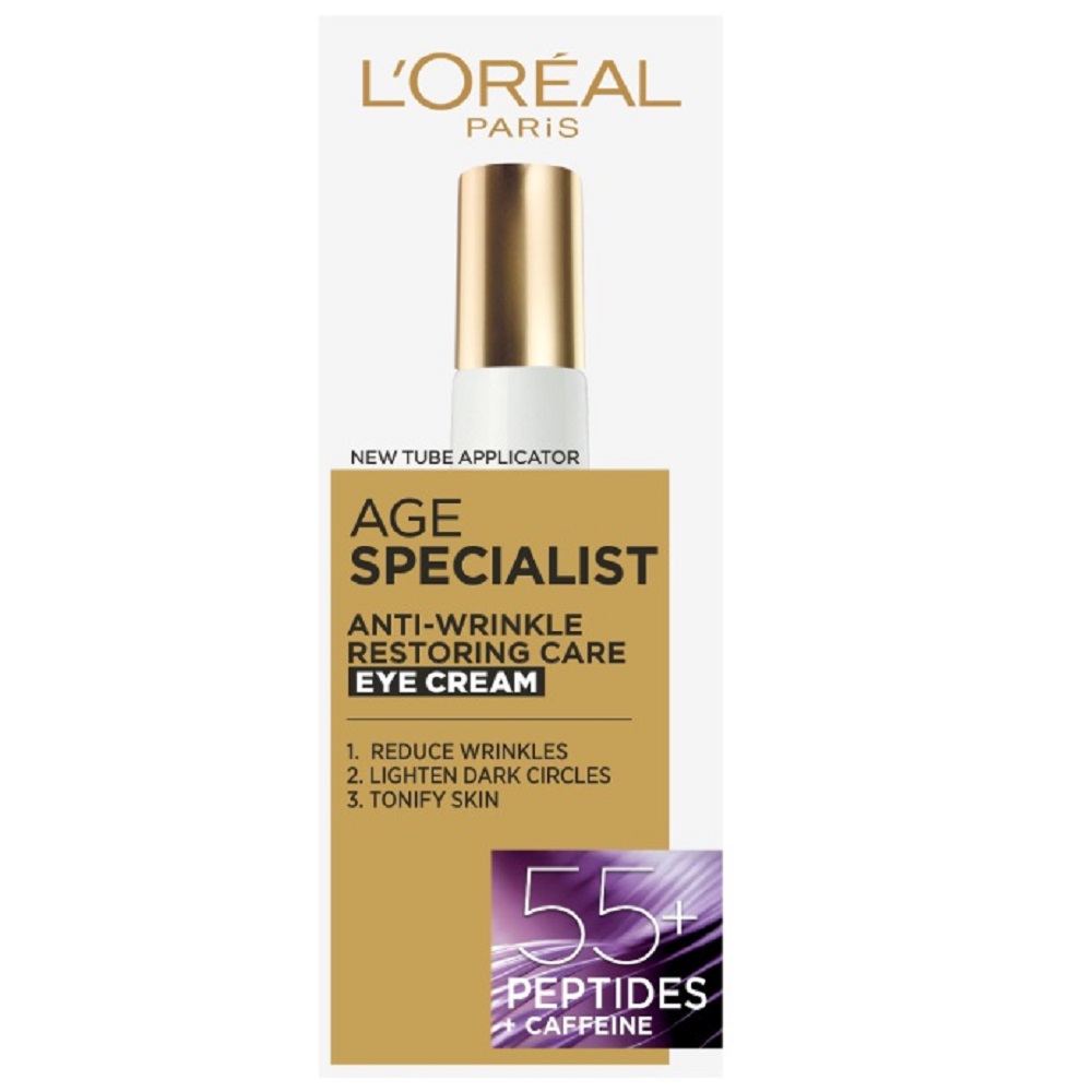 Crema antirid pentru ochi cu efect restaurator Age Specialist 55+, 15 ml, Loreal