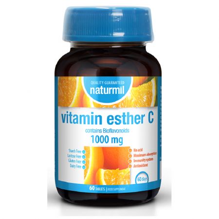 Vitamina C Ester, 1000 mg, 60 tablete - Naturmil