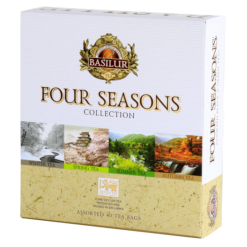 Ceai asortat Four Seasons Collection, 40 plicuri, Basilur