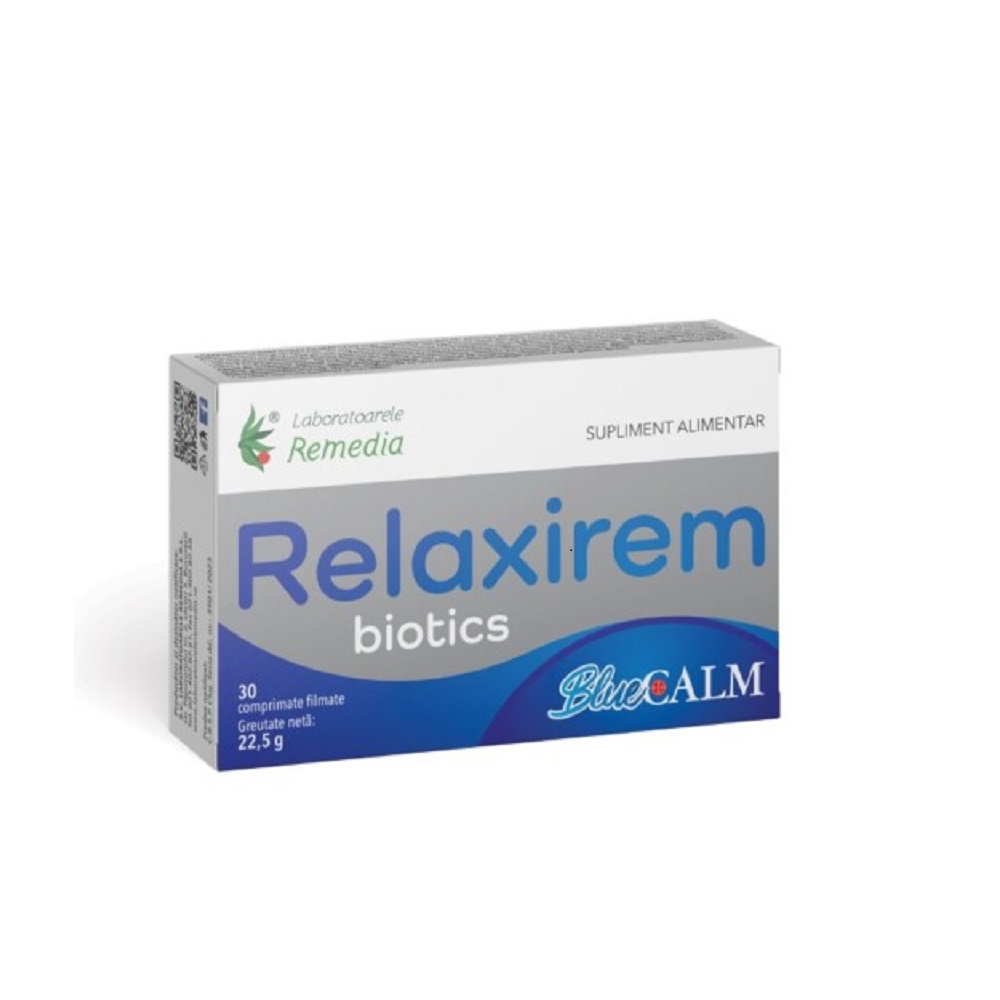 Relaxirem Biotics Bluecalm, 30 comprimate filmate, Remedia