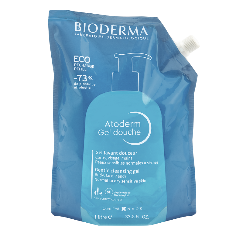 Rezerva eco, gel de dus Atoderm, 1000 ml, Bioderma