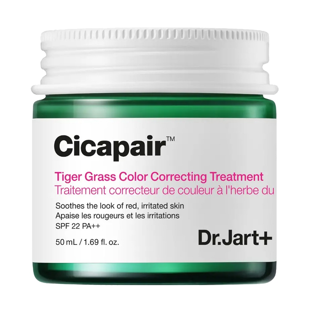 Crema de fata corectoare cu SPF22/PA++ Cicapair Tiger Grass Color Correcting Treatment, 50 ml, Dr Jart