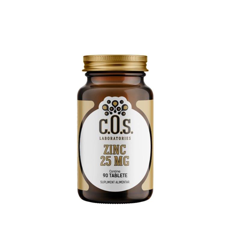 Zinc 25 mg, 90 tablete, COS Laboratories