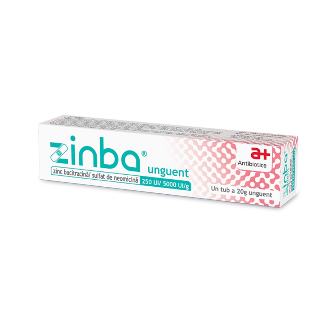 Zinba unguent, 250UI/ 5000UI/g, 20 g, Antibiotice SA