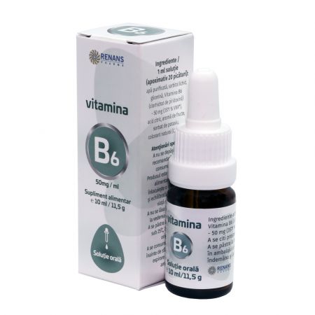 Vitamina B6 (50mg/ml) solutie orala, 10 ml - Renans
