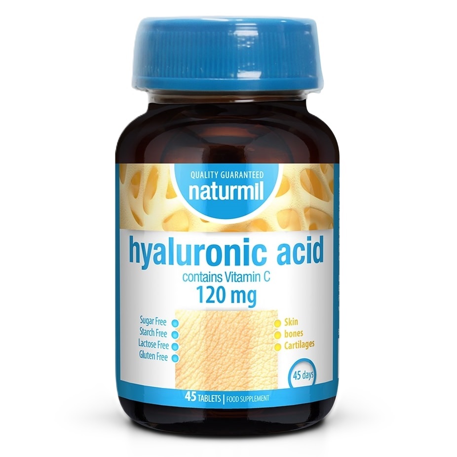 Hyaluronic Acid, 120 mg, 45 tablete, Naturmil