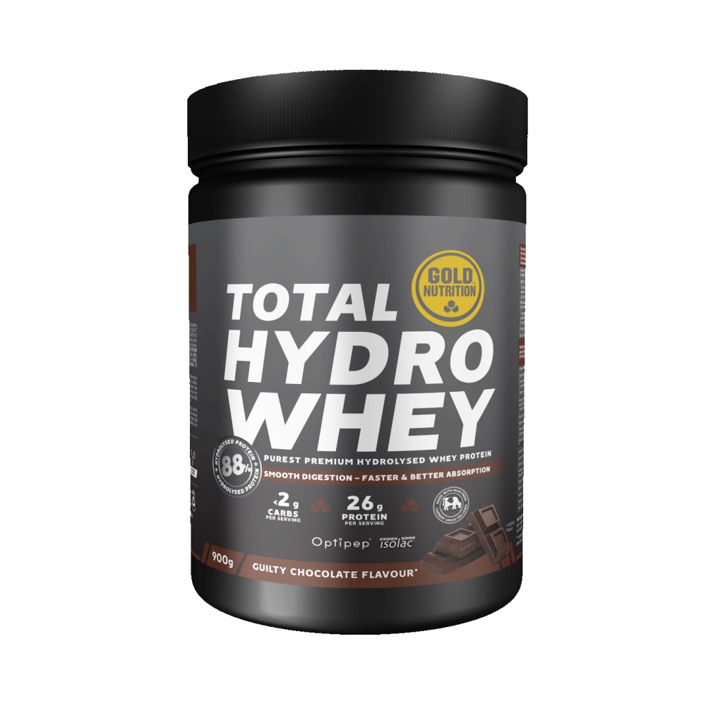 Pudra proteica cu aroma de ciocolata Total Hydro Whey, 900 g, Gold Nutrition