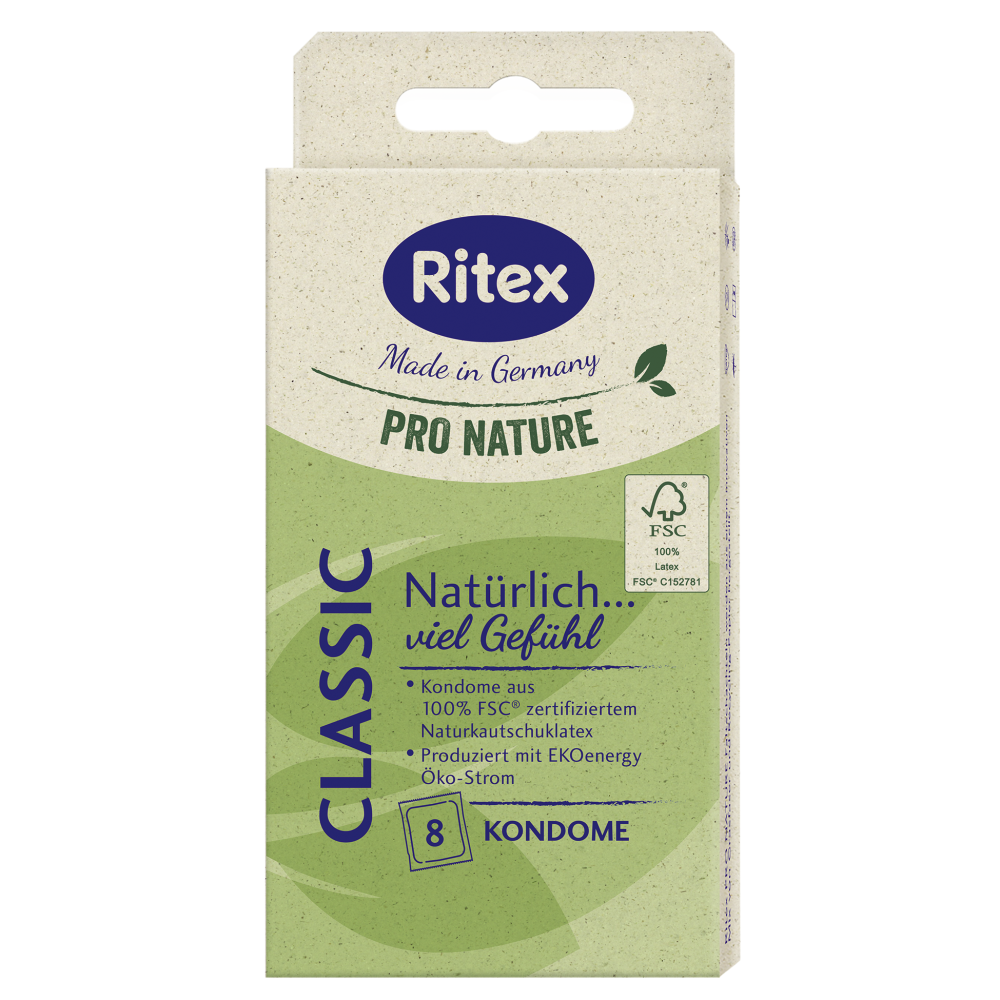 Prezervative Pro Nature Classic, 8 bucati, Ritex