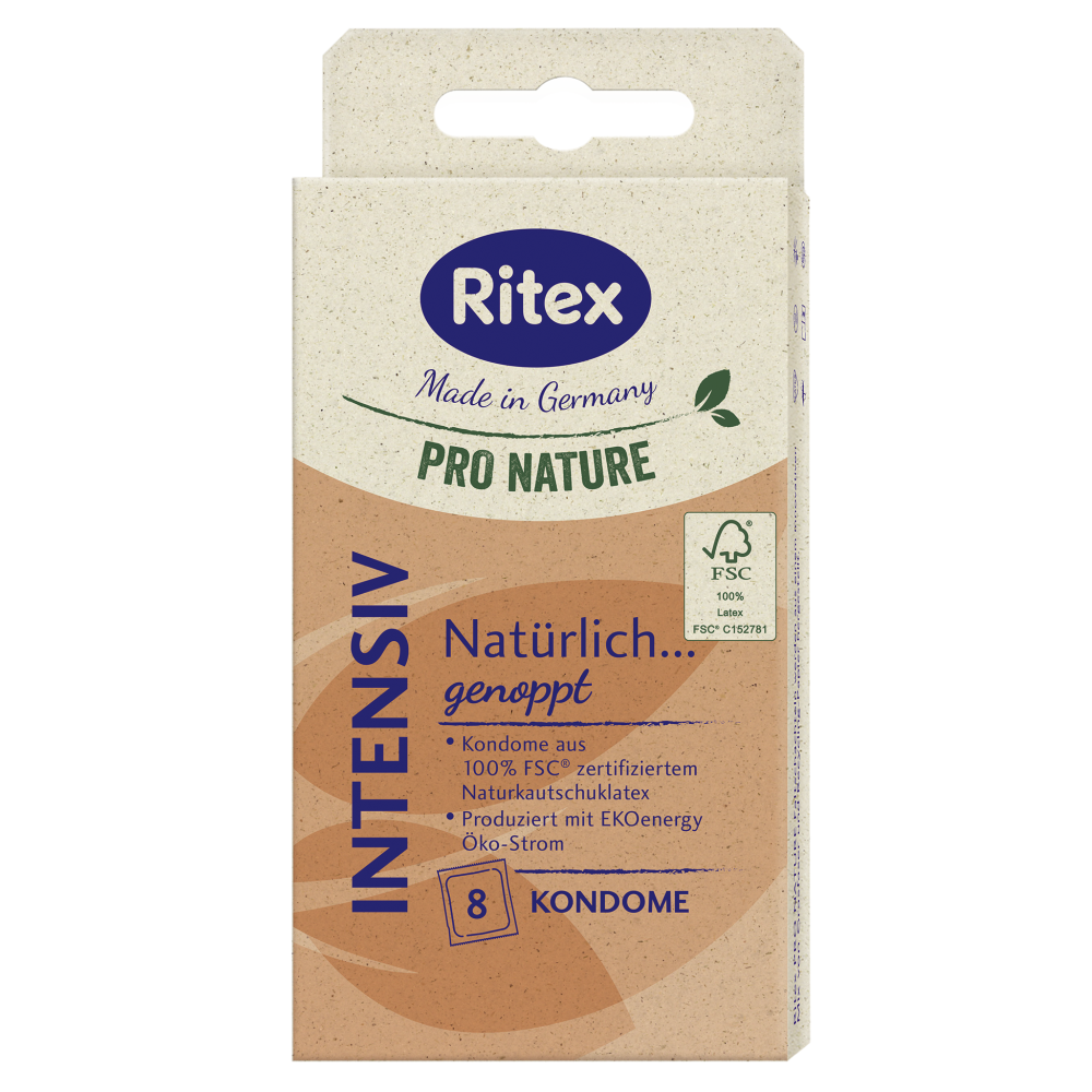 Prezervative Pro Nature Intensiv, 8 bucati, Ritex