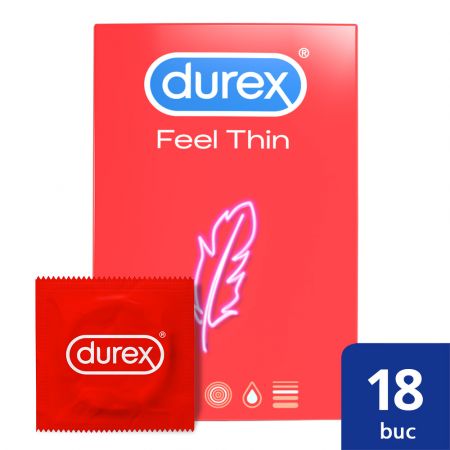 Prezervative Feel Thin, 18 bucati - Durex