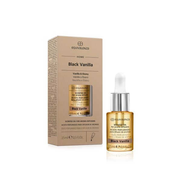 Ulei parfumat solubil in apa cu aroma de vanilie si abanos Black Vanilla, 15 ml, Equivalenza