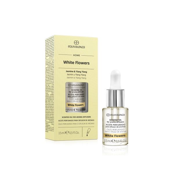 Ulei parfumat solubil in apa cu aroma de flori albe si flori de portocal White Flowers, 15 ml, Equivalenza