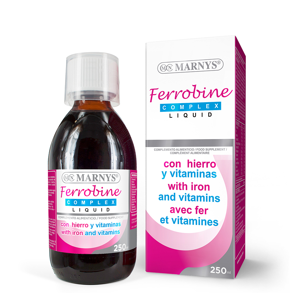 Complex lichid cu fier si 12 vitamine Ferrobine, 250 ml, Marnys