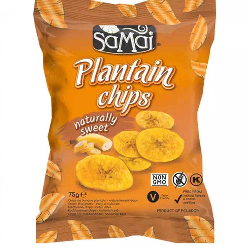 Chipsuri din banane Plantain Chips, 75 g, SaMai