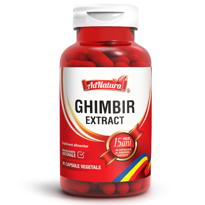 Ghimbir extract, 30 capsule, AdNatura