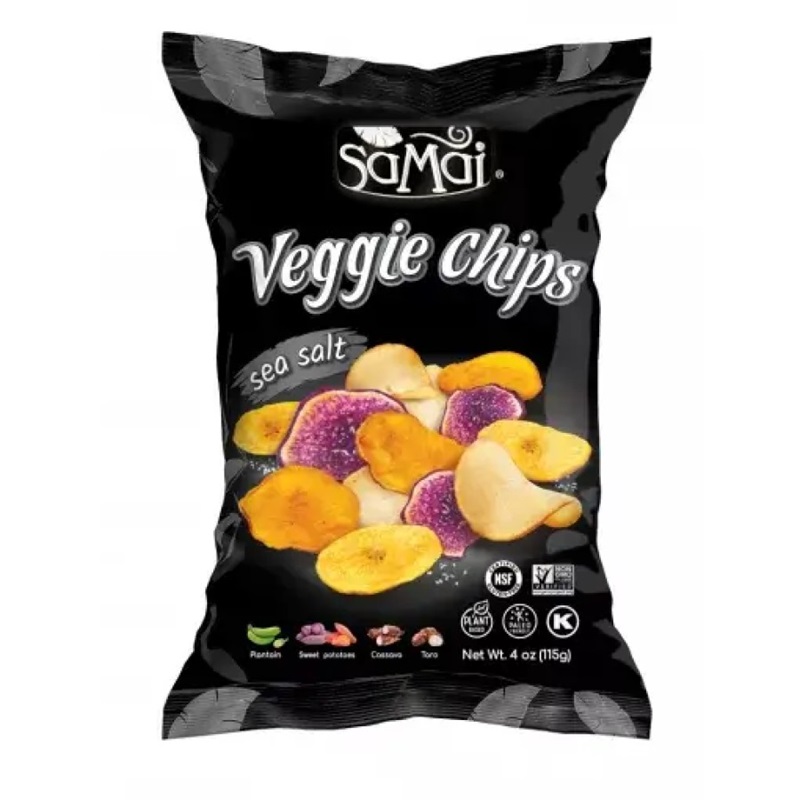 Chipsuri din legume cu sare de mare Veggie Chips, 115 g, SaMai