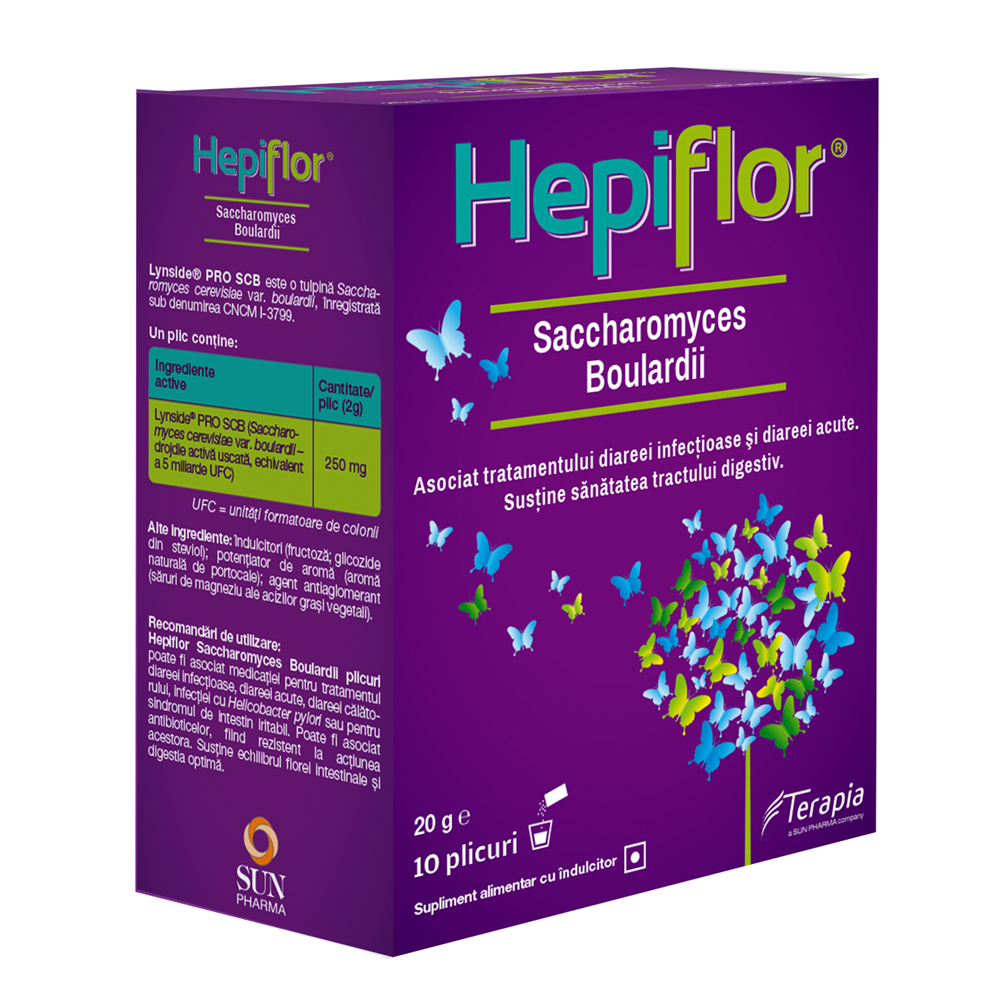 Hepiflor Saccharomyces Boulardii, 10 plicuri, Terapia