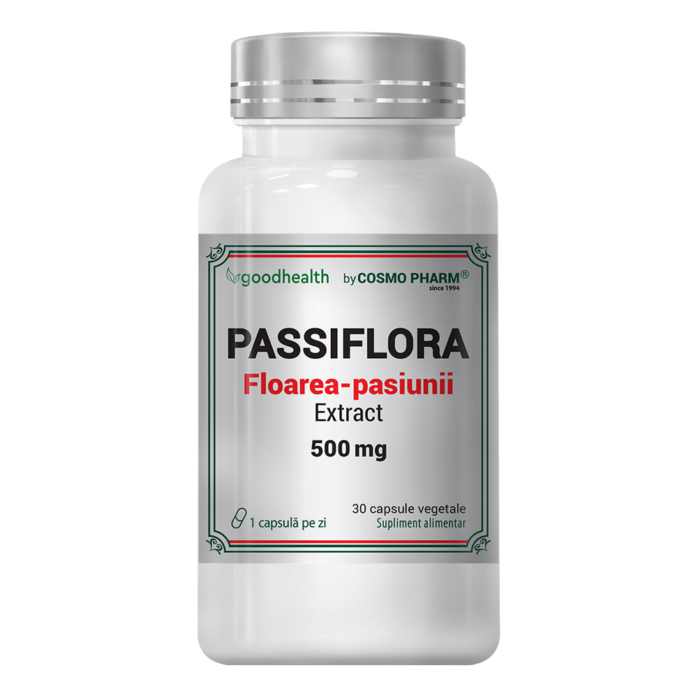 Passiflora Extract, 500 mg, 30 comprimate