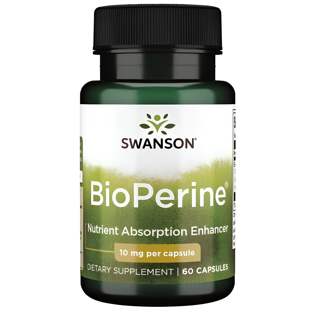 Extract de Piper Negru BioPerine, 10 mg, 60 capsule, Swanson