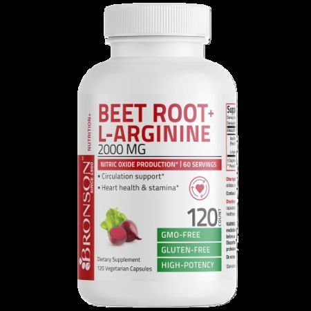 Beet Root + L-arginine, 2000 mg, 120 capsule, Bronson Laboratories