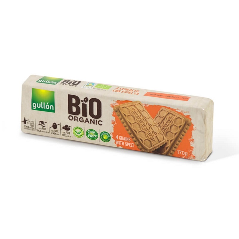 Biscuiti 4 cereale bio organic, 170g, Gullon
