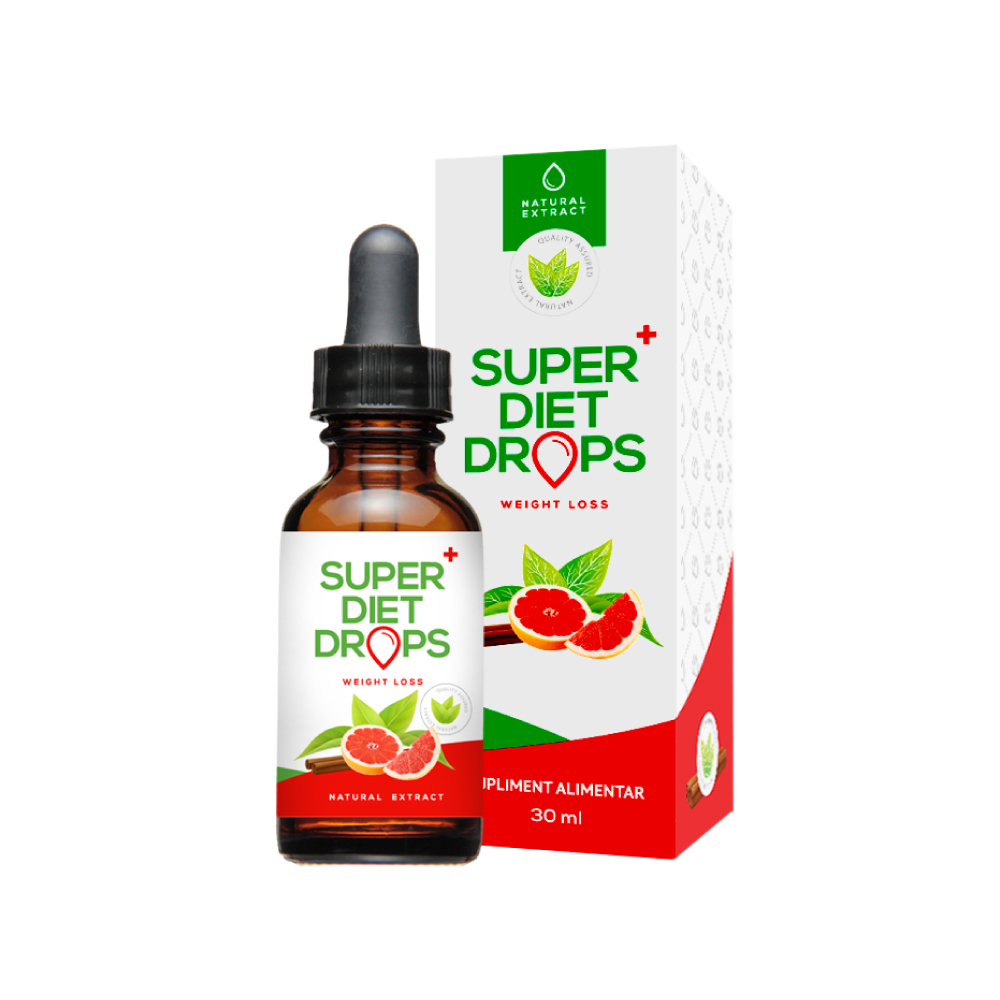 Picaturi pentru slabit Super Diet Drops, 30 ml, Canadian Farmaceuticals