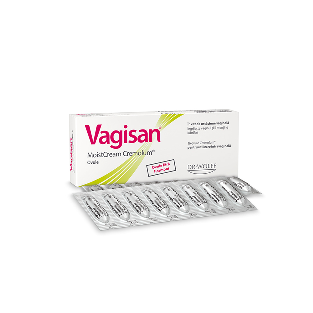 Ovule vaginale Vagisan MoistCream Cremolum, 16 bucati, Vagisan