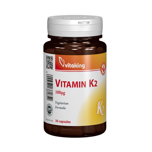 Vitamina K2 naturala, 100μg, 30 capsule vegetale, VitaKing