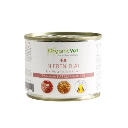 Hrana umeda pentru pisici cu probleme renale Feline Renal, 200 g, OrganicVet