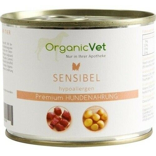 Hrana umeda pentru caini cu intoleranta alimentara Veterinary Sensitive, 200 g, OrganicVet