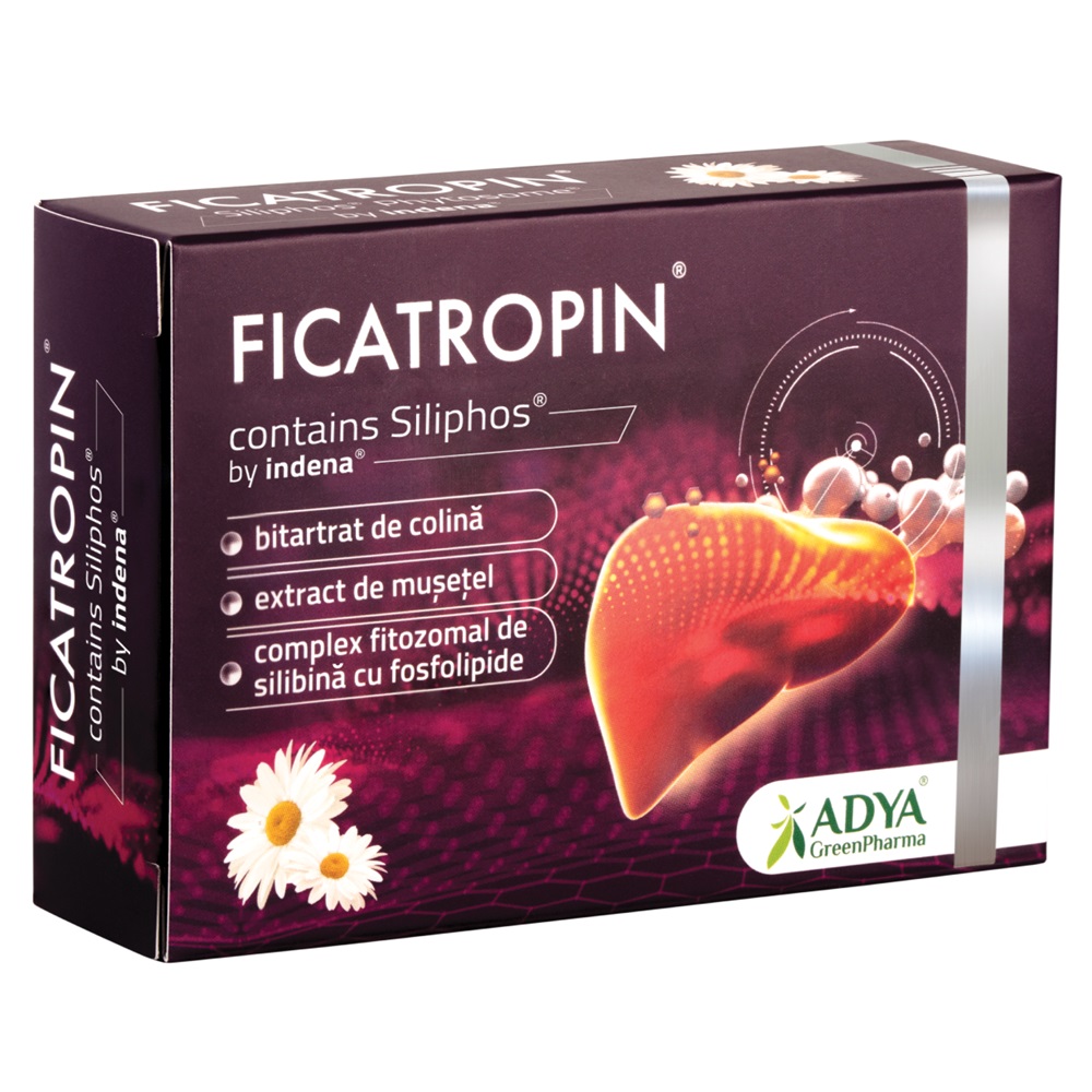 Supliment pentru sustinerea functiilor hepatice Ficatropin, 30 capsule - Adya Green Pharma