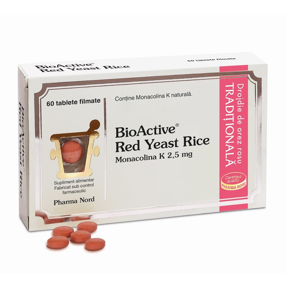Bio Active Red Yeast Rice, 60 tablete, Pharma Nord