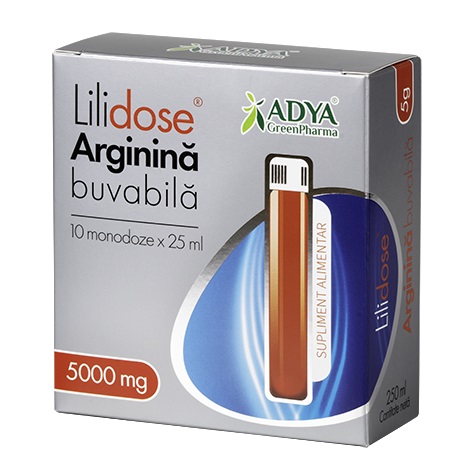 Arginina Buvabila 5000 mg Lilidose, 25 ml x 10 doze, Adya Green Pharma