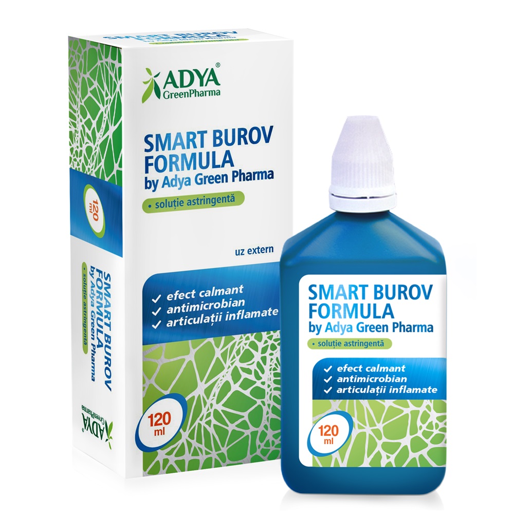 Solutie astringenta Smart Burov Formula, 120 ml, Adya Green Pharma