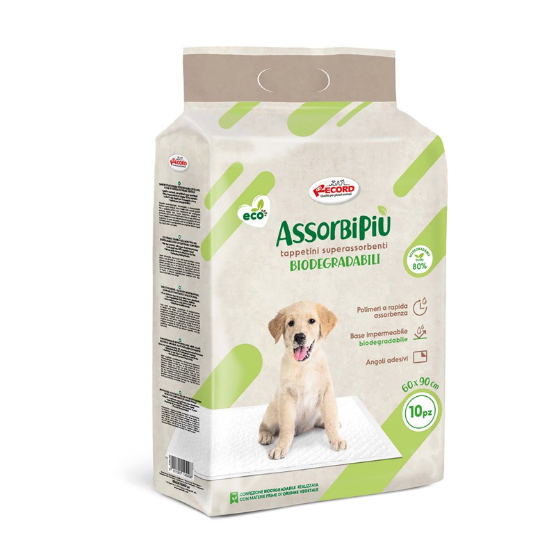 Covorase absorbante biodegradabile pentru caini Assorbipiu, 60x90 cm, 10 bucati, Rinaldo Franco SPA