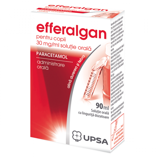 Efferalgan pediatric 30mg/ml,  solutie orala, 90 ml, Bristol-Myers Squibb