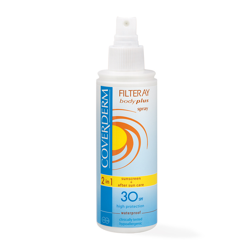 Spray de corp cu protectie solata SPF30 Filteray Body Plus Spray, 150 ml, Coverderm