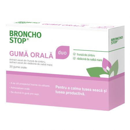 Bronchostop Duo, 20 guma orala, Kwizda Pharma